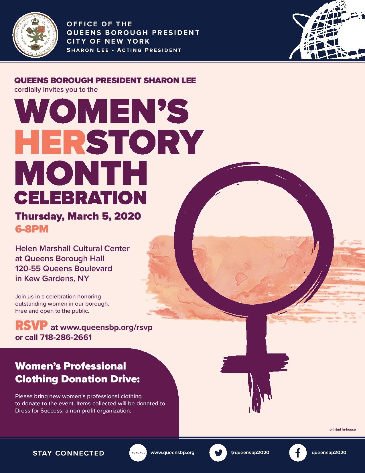 Women's HERstory Month Celebration @ Helen Marshall Cultural Center at Queens Borough Hall