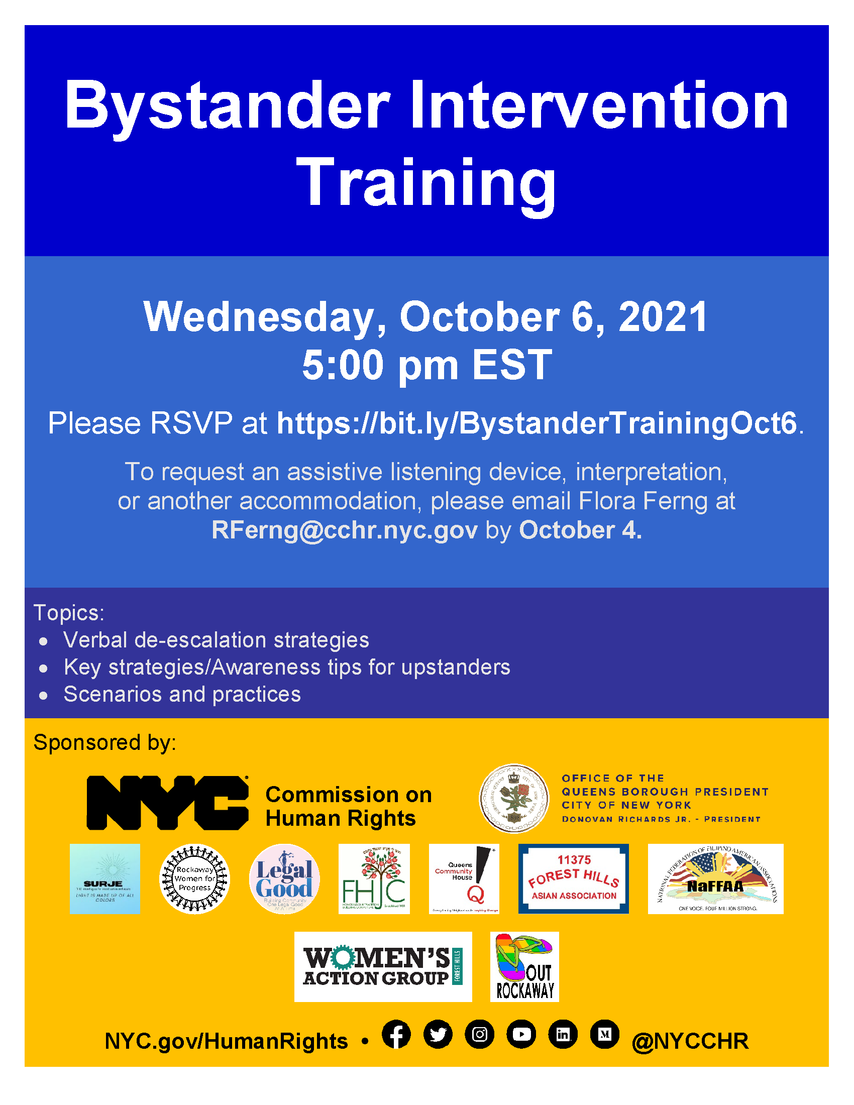 Bystander Intervention Training @ online event