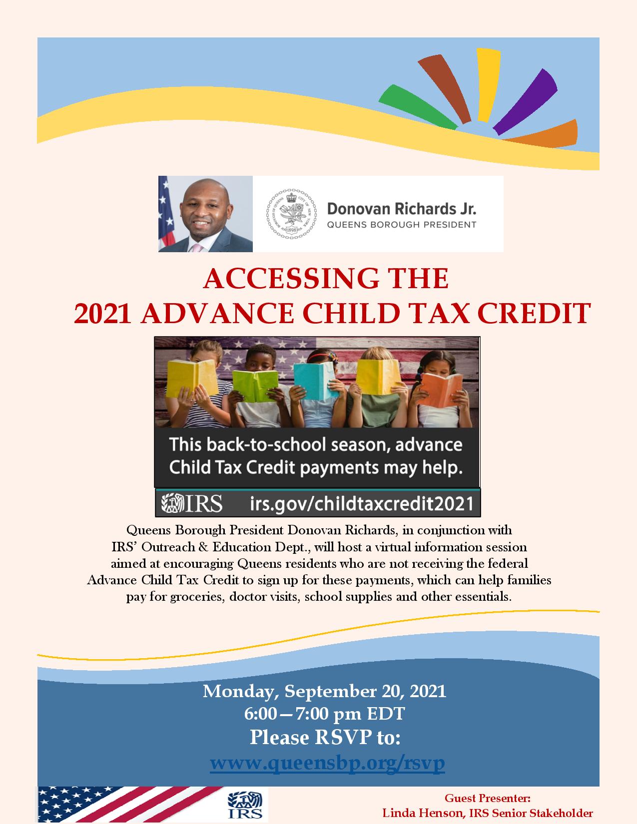 Virtual Information Session About the Advance Child Tax Credit @ online event