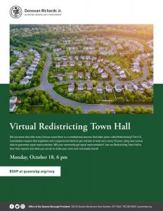 VIRTUAL REDISTRICTING TOWN HALL HOSTED BY BOROUGH PRESIDENT RICHARDS @ online event