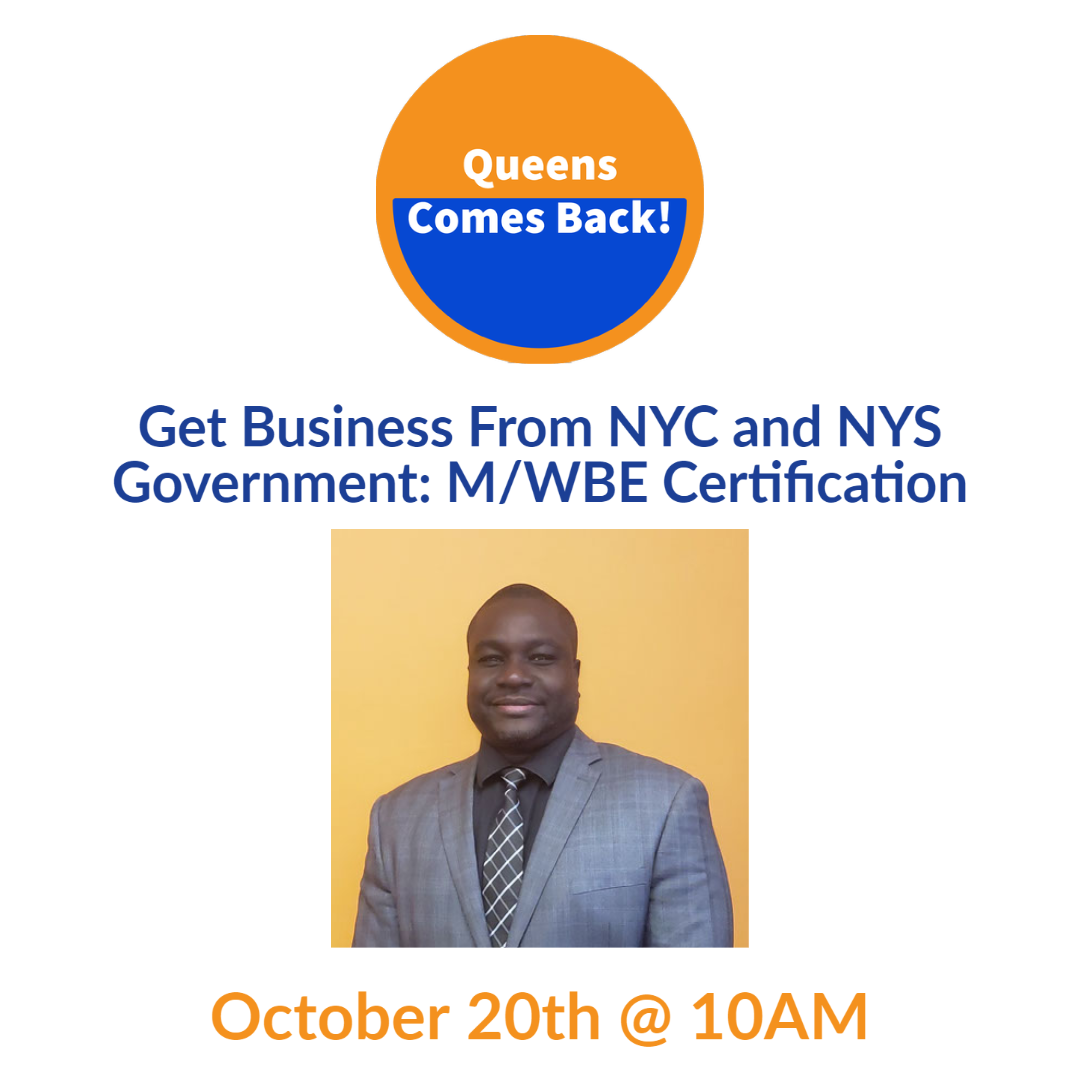 Get Business From NYC and NYS Government: M/WBE Certification @ Zoom webinar