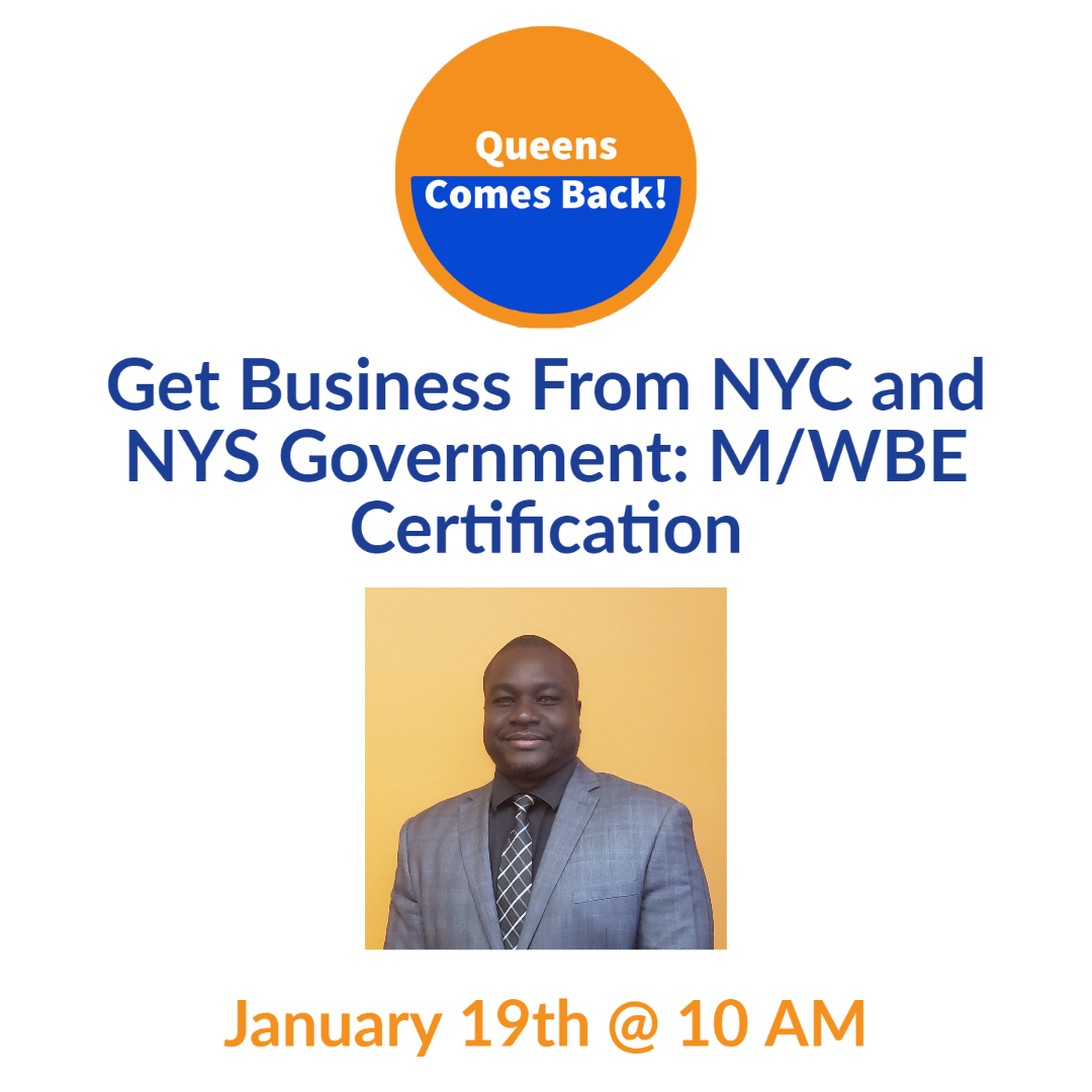 Get Business From NYC and NYS Government: M/WBE Certification @ Zoom webinar