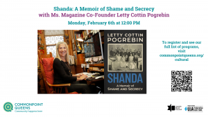 Shan­da: A Mem­oir of Shame and Secrecy with Let­ty Cot­tin Pogrebin @ virtual