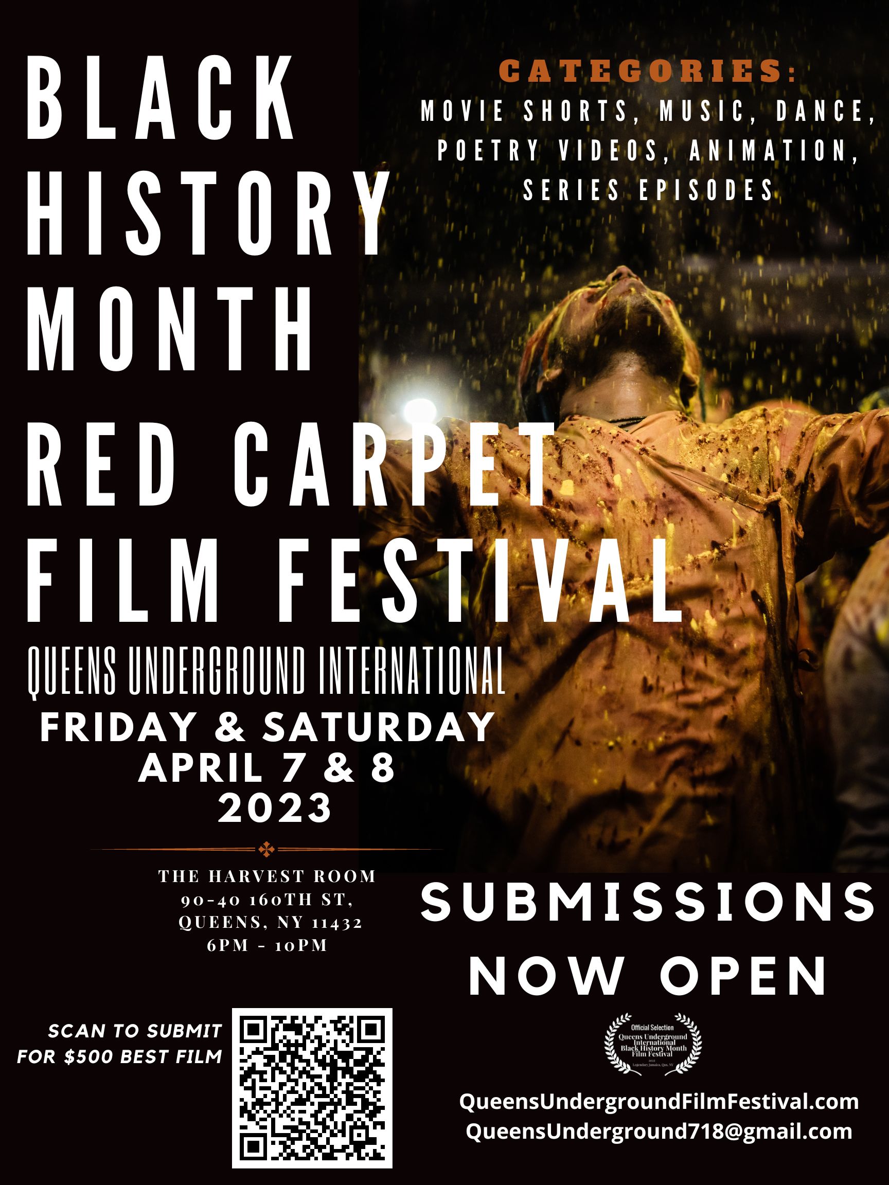 Queens Underground Red Carpet Black History Film Festival @ Harvest Room