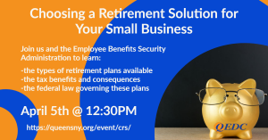Choosing a Retirement Solution for Your Small Business @ Zoom webinar