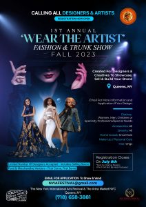 Clothing, Accessory & Artist Call For Fall Wearable Arts Fashion Show! @ Queens, NY 11432