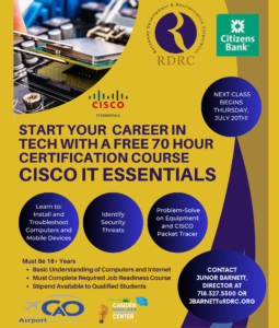 FREE CISCO IT ESSENTIALS Certification Course @ ROCKAWAY DEVELOPMENT &amp; REVITALIZATION CORPORATION