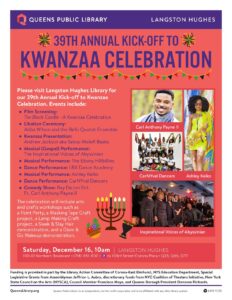 Kick-off to Kwanzaa Celebration @ Langston Hughes Community Library and Cultural Center,